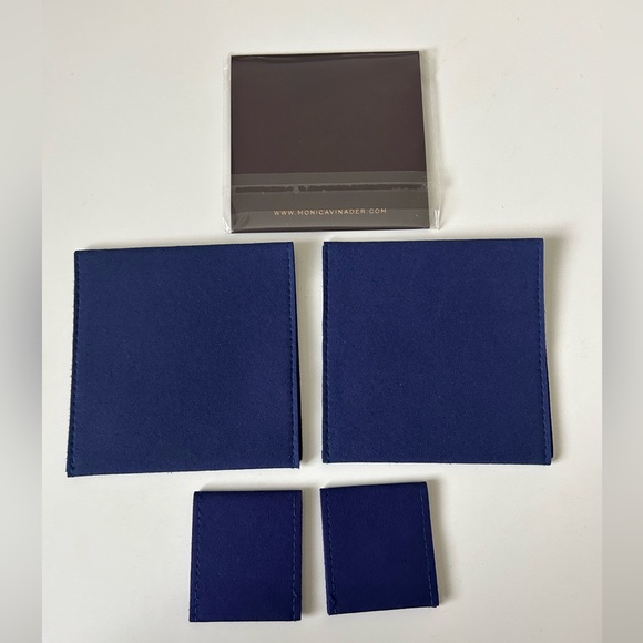 Set of 4 Monica Vinader Jewelry Sleeves and 1 Polishing Cloth - Picture 2 of 9